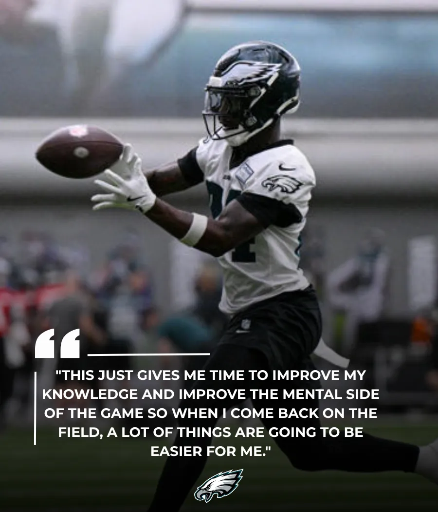 Eagles' rookie Andrew Mukuba looks on brighter side amid training camp injury