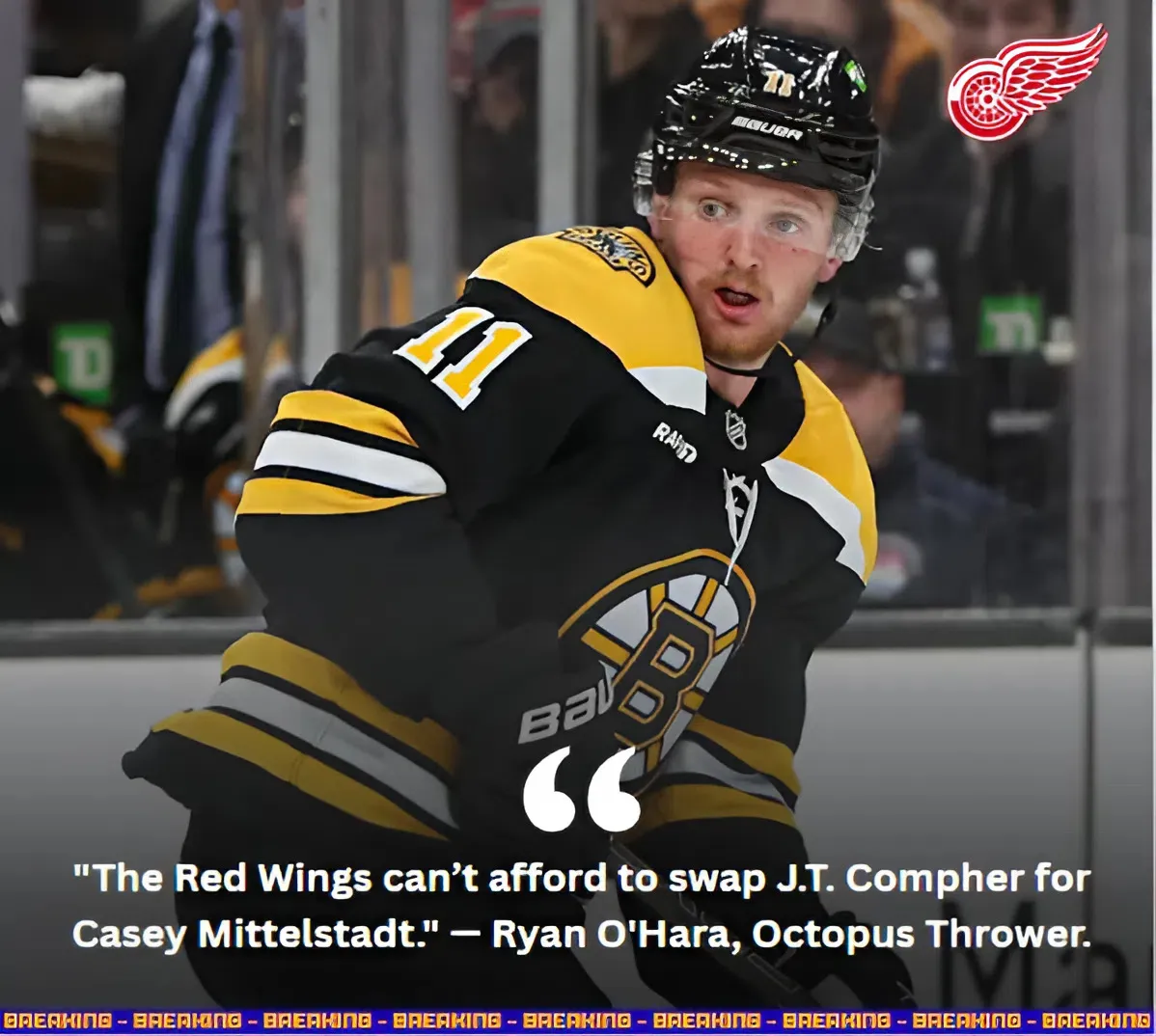 The Red Wings can’t afford to swap J.T. Compher for Casey Mittelstadt