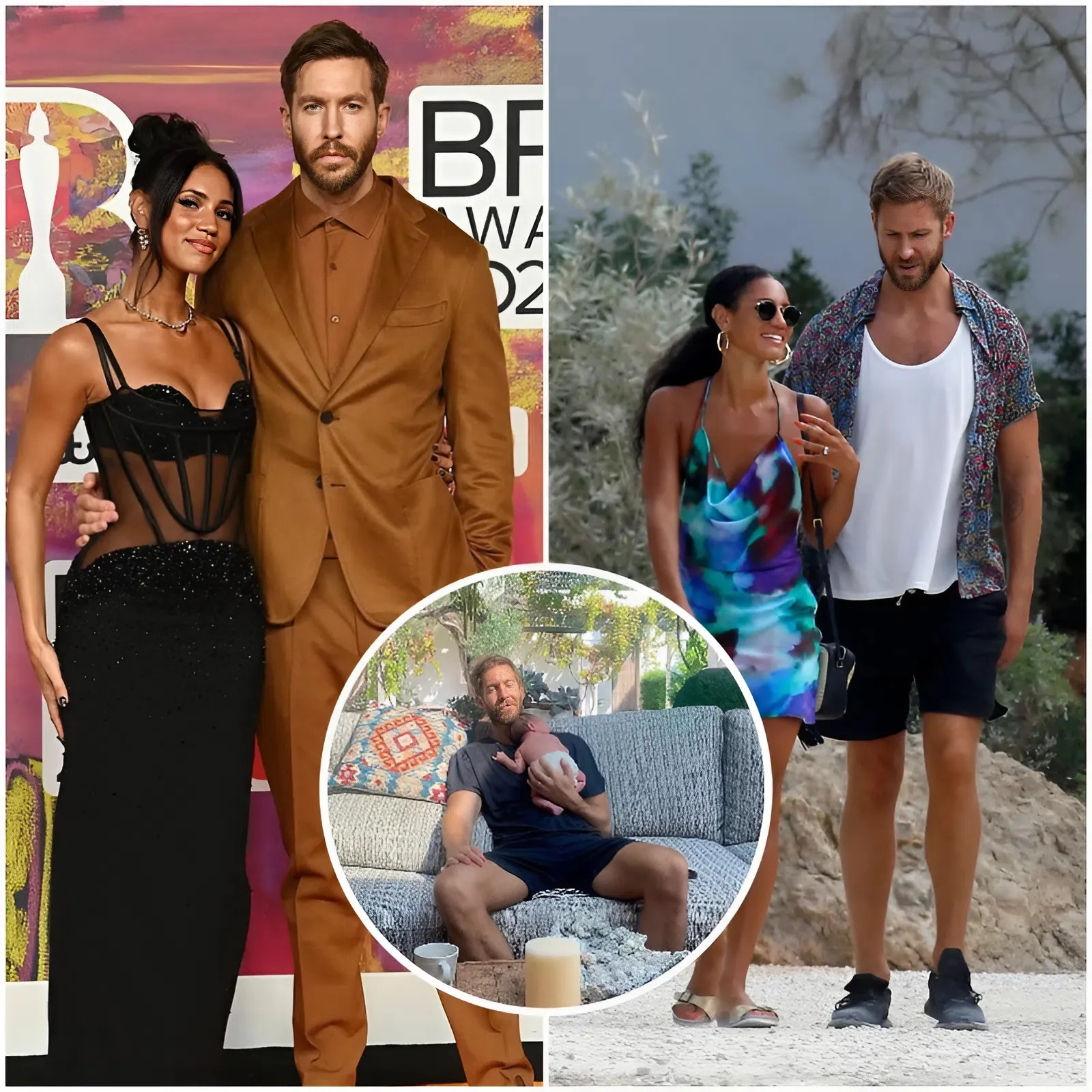 VICK HOPE GIVES BIRTH: Radio host and Calvin Harris share first photo of their baby boy BORN in a birthing pool at home and REVEAL name – along with graphic post-labour image