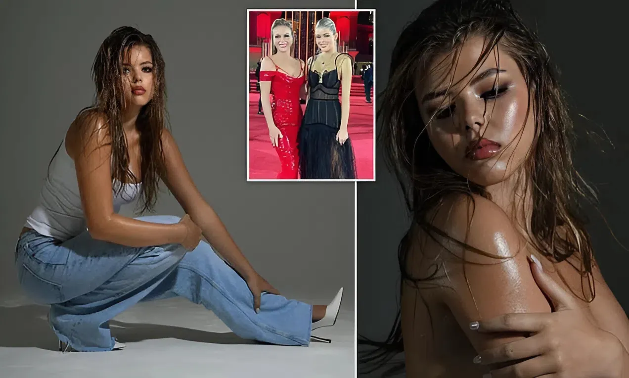 Amanda Holden's lookalike daughter poses topless in new modelling snaps