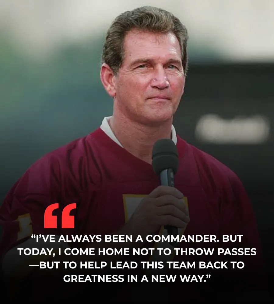 BREAKING: Joe Theismann RETURNS TO THE WASHINGTON COMMANDERS AS CO-OWNER!