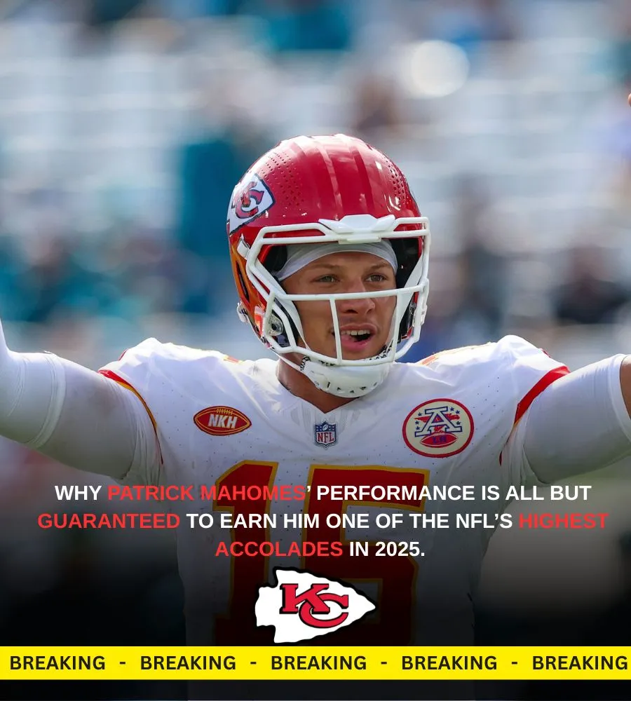 Chiefs Star Patrick Mahomes is a ‘Lock’ for Major Honor