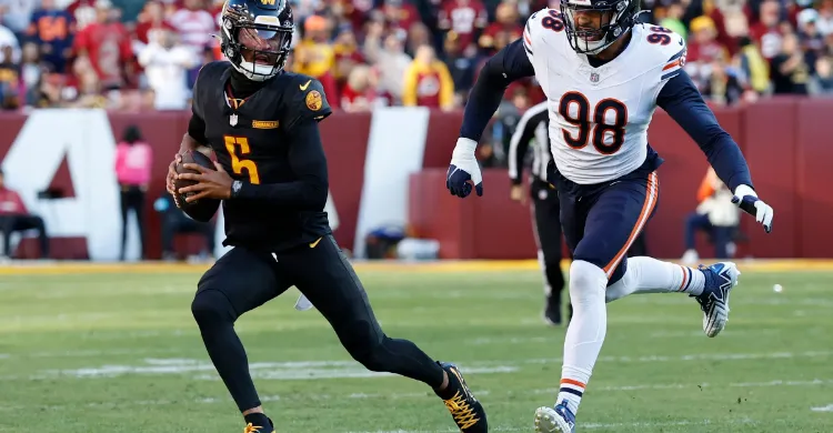 Jayden Daniels says he had a broken rib during Hail Mary throw to beat Bears