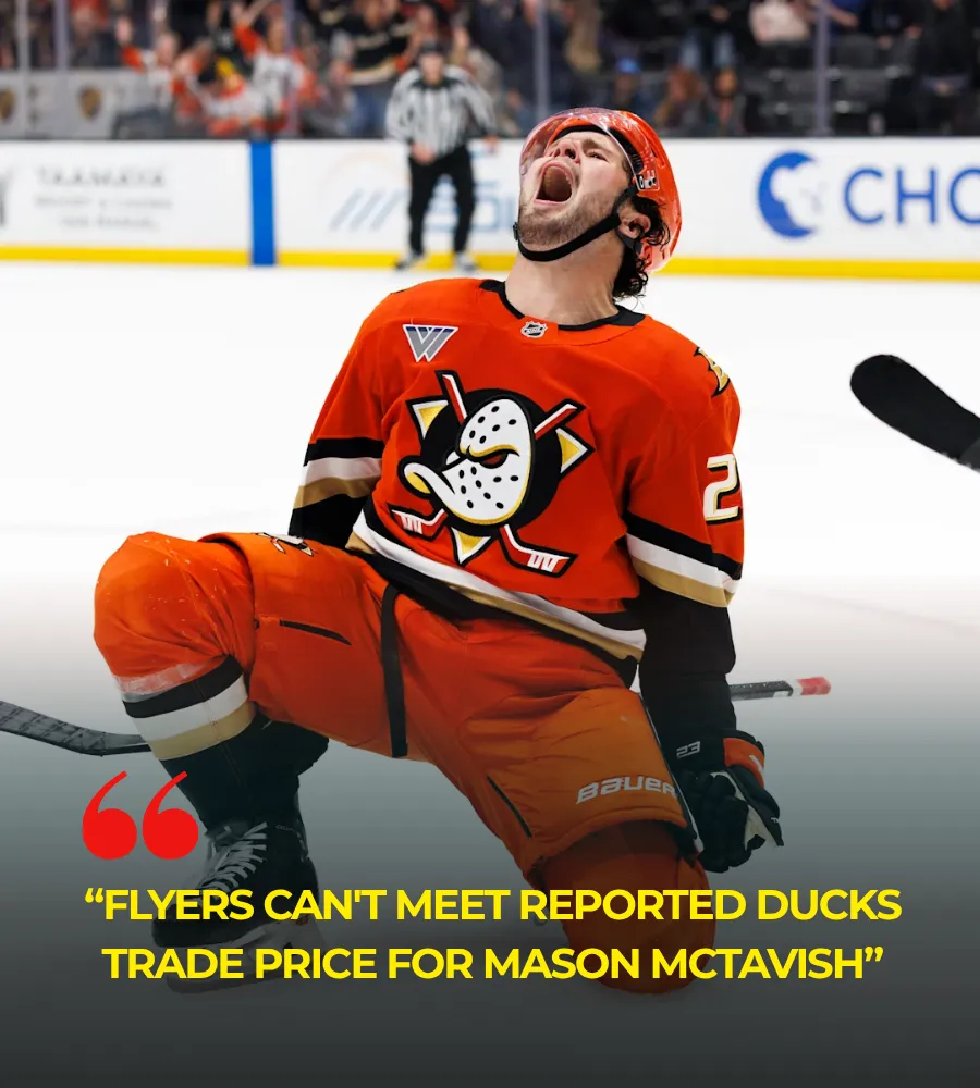 Flyers Can't Meet Reported Ducks Trade Price for Mason McTavish