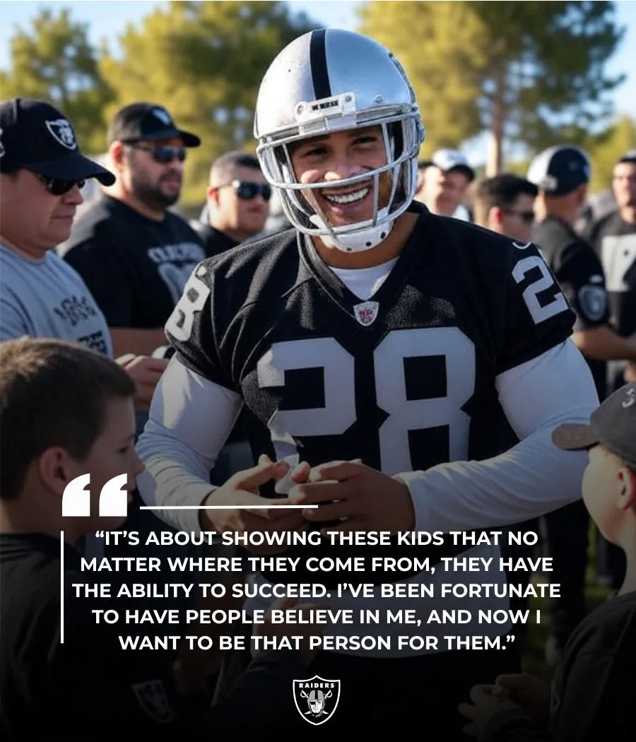 Las Vegas Raiders Star Josh Jacobs Leads with Heart, Spreads Positivity in Community