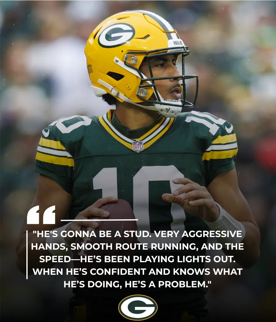 Jordan Love doesn't hold back on what he's seen from Matthew Golden and why Packers fans should be fired up