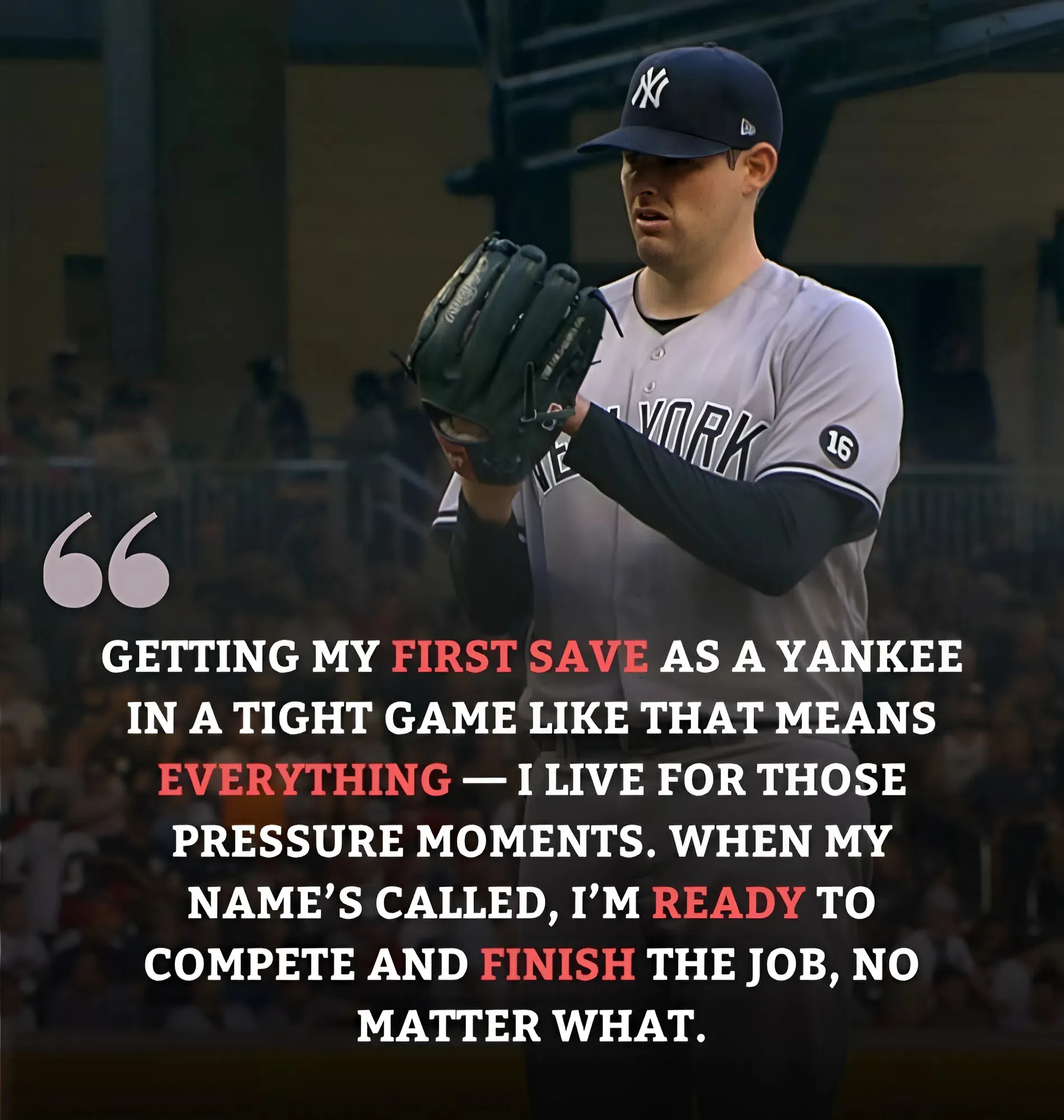 David Bednar’s immediate reaction after first Yankees save