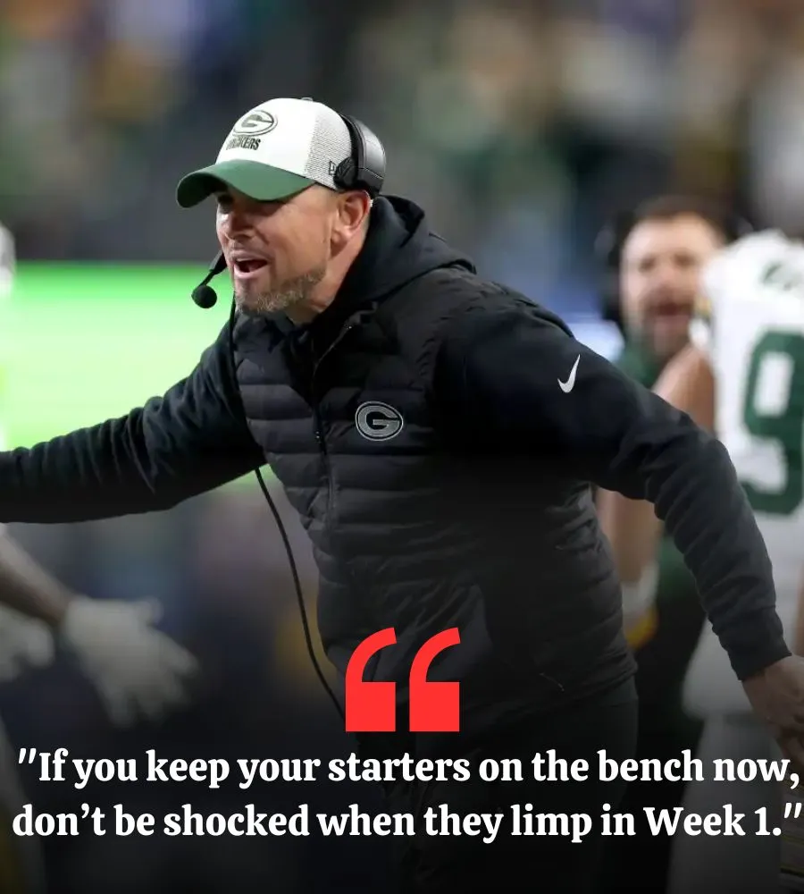 Packers HC Uses Data to Support His Decision of Playing Starters in Preseason