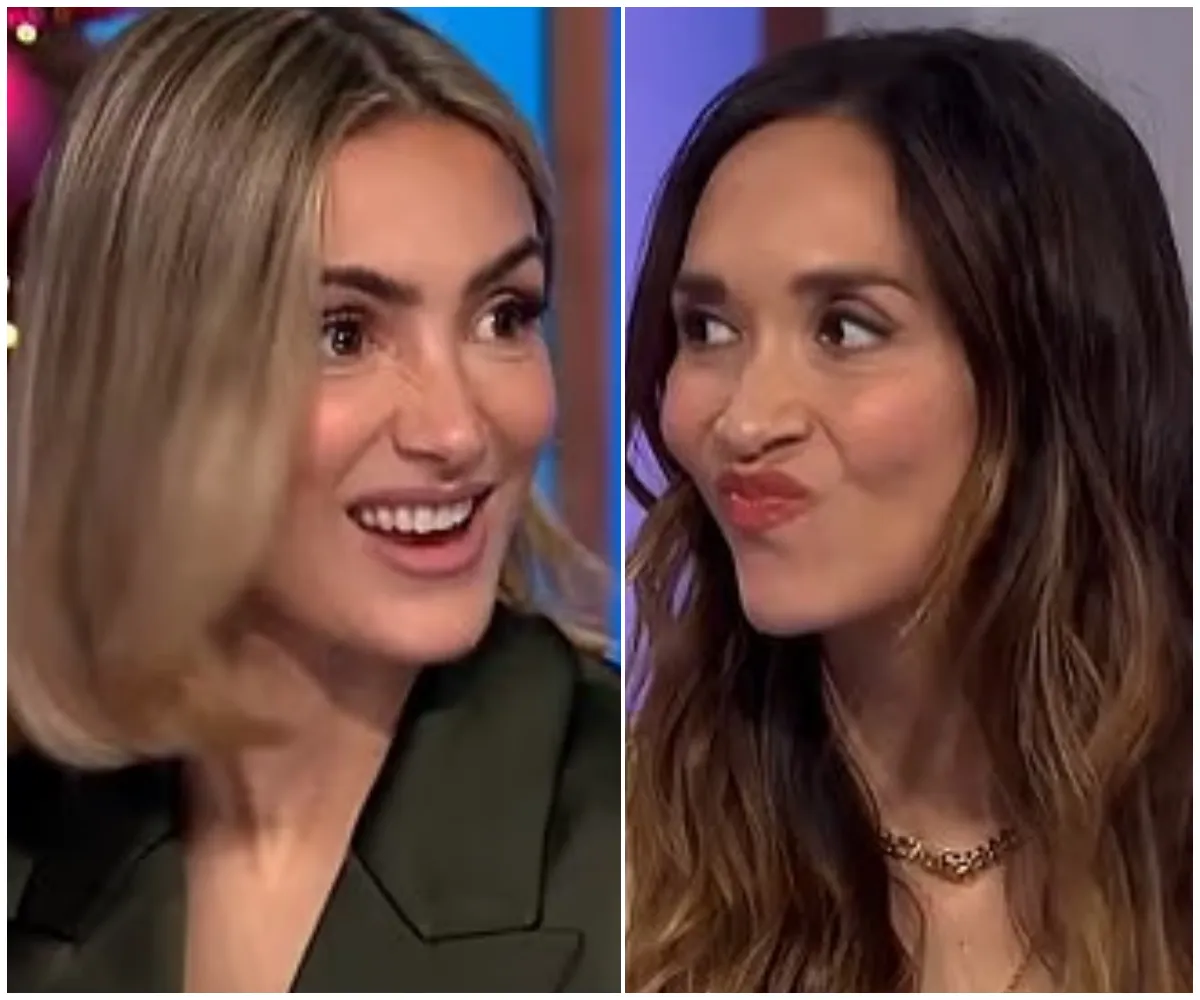 The moment a 'feud' between Loose Women's Myleene Klass and Frankie Bridge spilled onto live TV as sources claim ITV have been forced to step in - suong