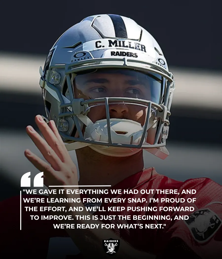 Raiders QB Cam Miller Speaks Following Matchup Against Seahawks