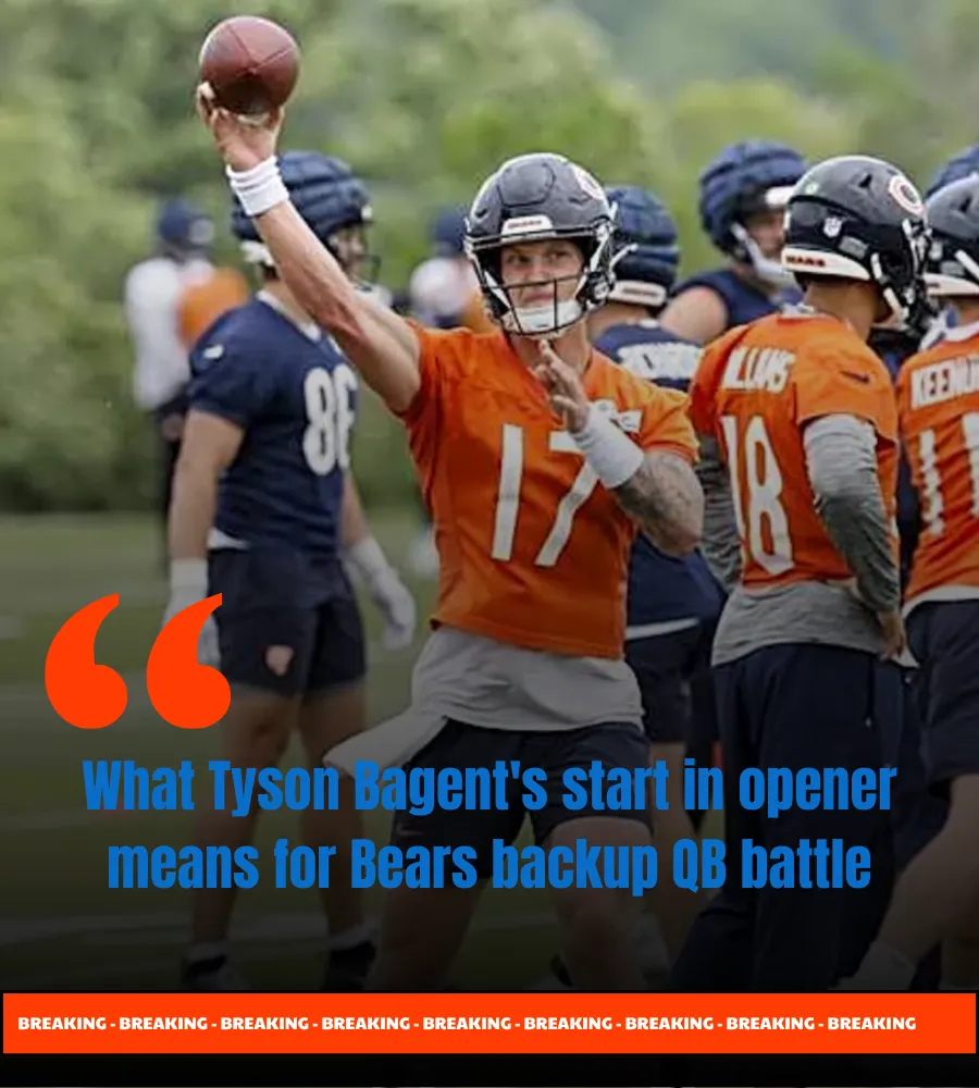 What Tyson Bagent's start in opener means for Bears backup QB battle
