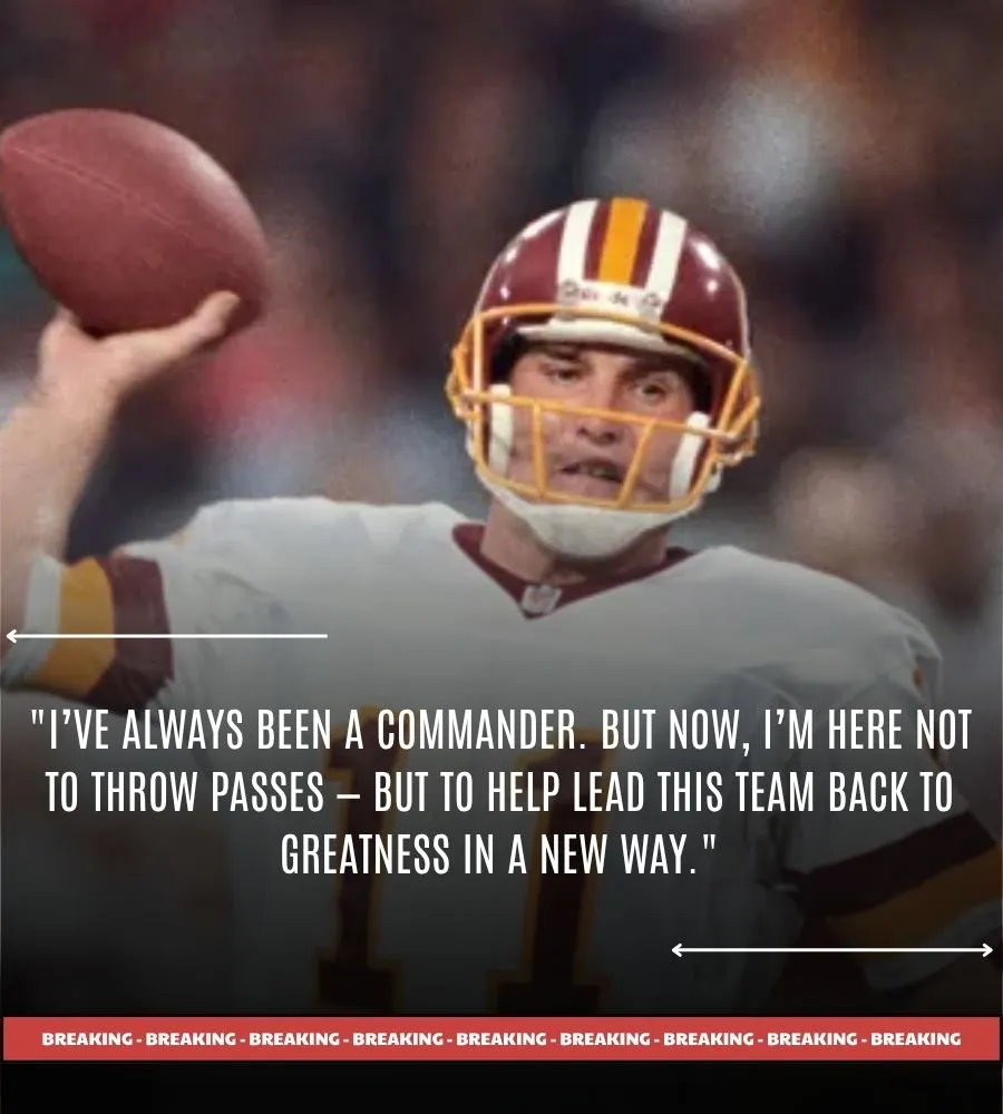 Joe Theismann Returns to Commanders as Co-Owner — A Warrior’s Legacy Enters a New Battle