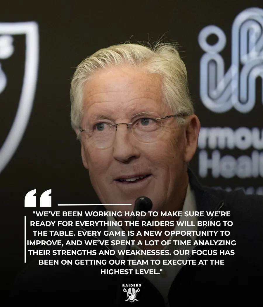 Pete Carroll Talks About Thorough Preparation for Next Week’s Game Against the Raiders