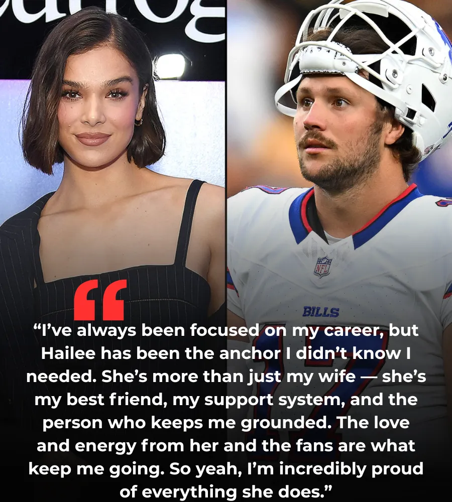 Josh Allen sends wife Hailee 2-word message before Bills' preseason opener
