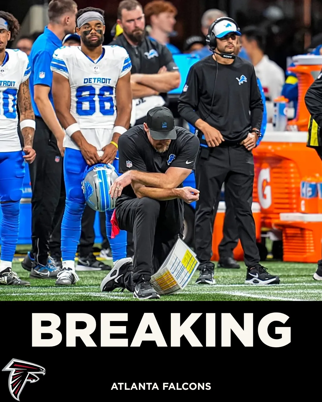 Lions-Falcons game suspended after scary head injury to Morice Norris