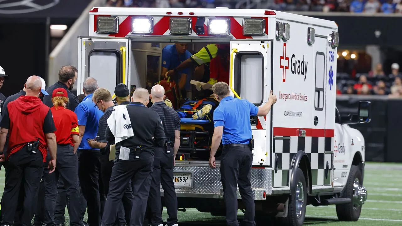 NFL Preseason Game Called Off After Lions Player Leaves In Ambulance