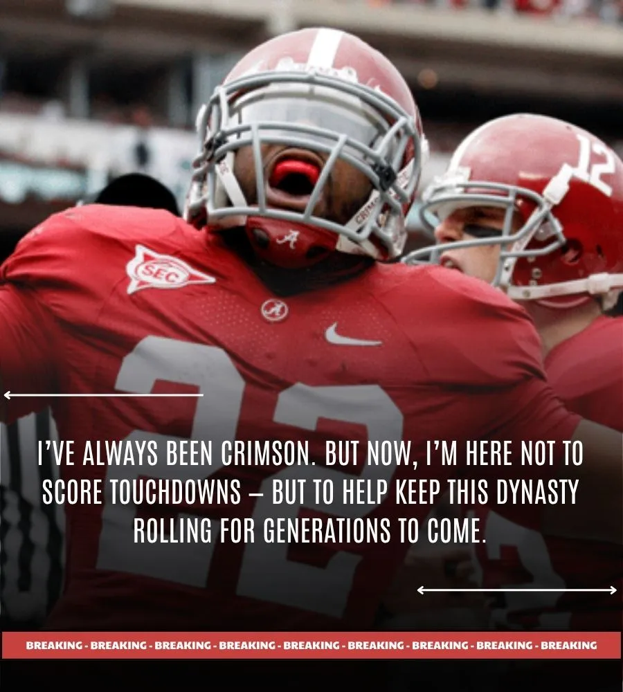 Mark Ingram’s Crimson heart beats stronger than ever as he returns to Tuscaloosa — not to carry the ball, but to help carry the Tide toward more championships.
