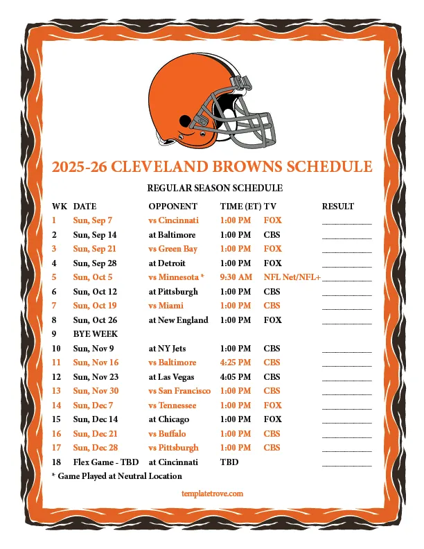 Cleveland Browns Unveil 2025-26 Schedule: A Critical Season Ahead