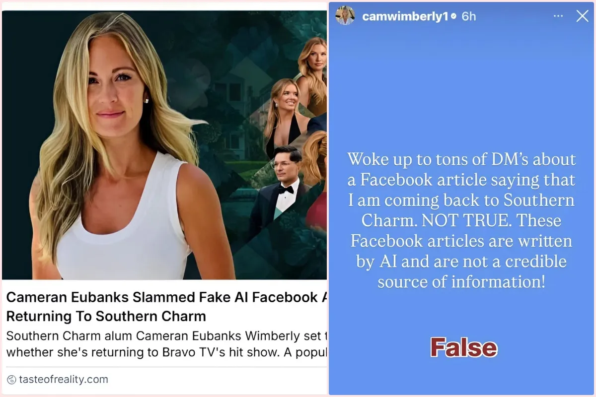 Cameran Eubanks Slammed Fake AI Facebook Articles Saying She’s Returning To Southern Charm - lulu