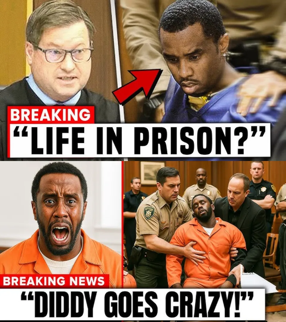 Diddy screams, shaking the courtroom as the judge reads out his harsh prison sentence — Witness describes a “chilling sound” before security rushed in to restrain him.