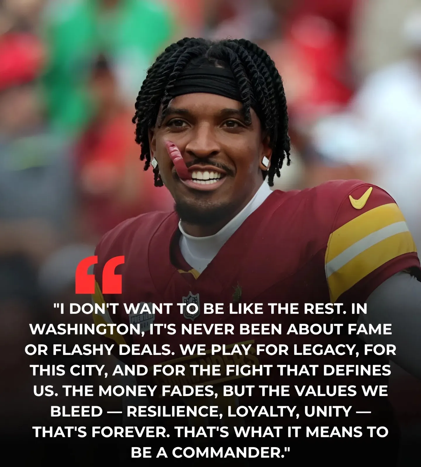 Commanders Star Rejects Fame, Takes Shot at NFL Rivals: “We’re Built Different in Washington”