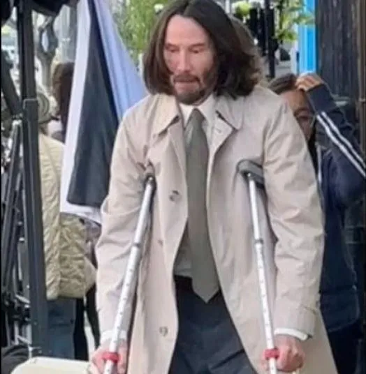 Keanu Reeves opens up about a recent injury he suffered while filming his latest project.