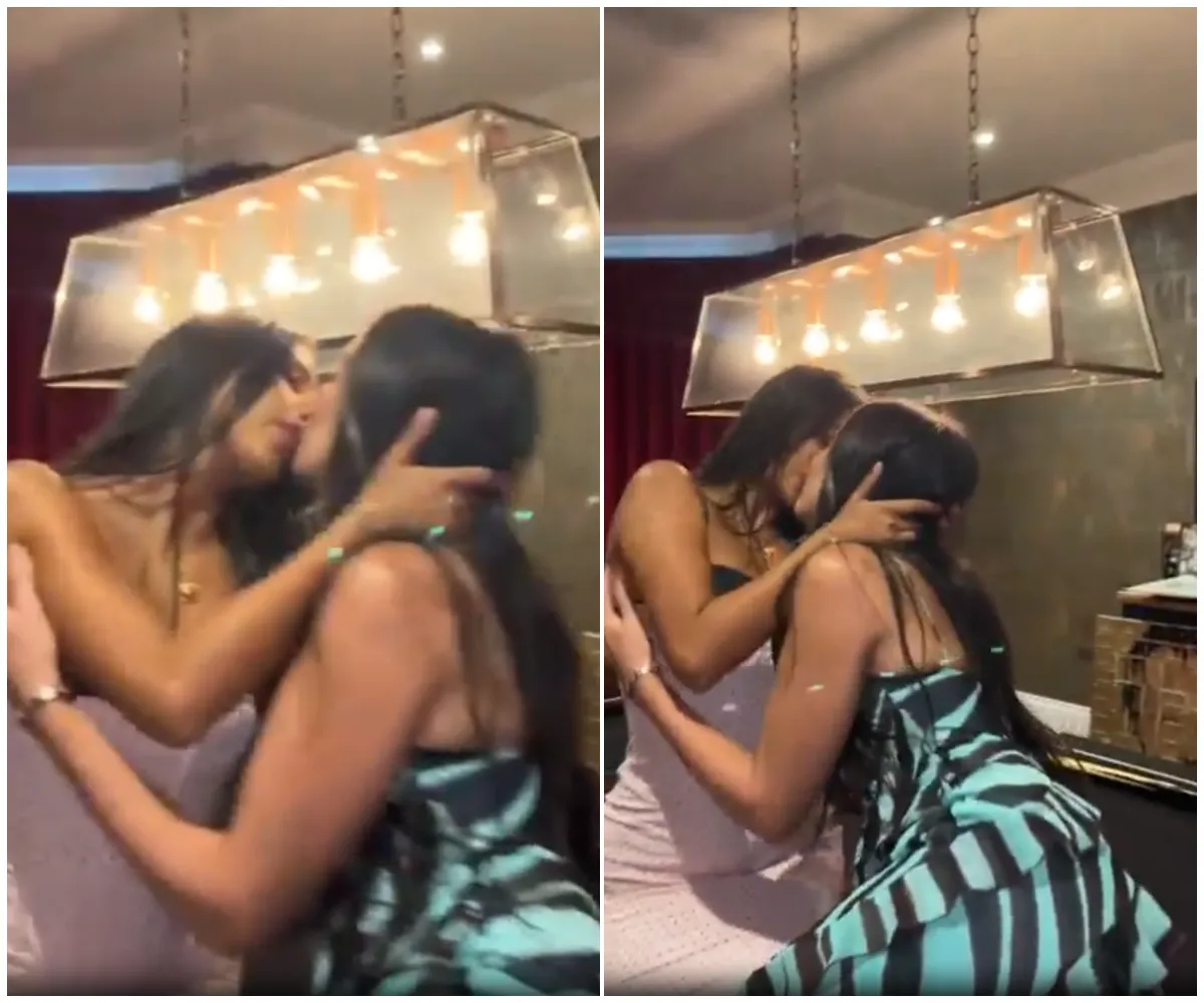 Love Island champ Toni Laites and villa bestie Shakira Khan leave fans stunned as they straddle each other for VERY passionate kiss on a pool table during wild night out… with some saying it’s ‘better than any kiss in the villa’ - suong