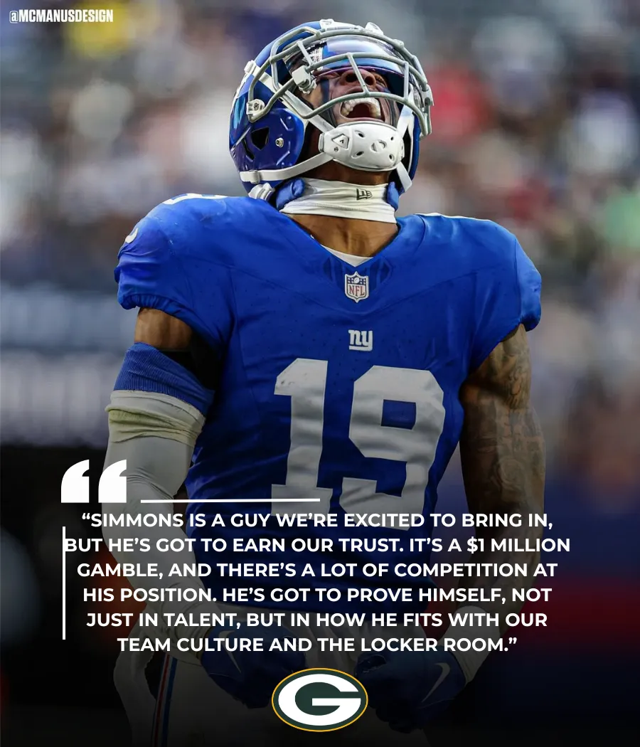 Matt LaFleur says $1M gamble, former first rounder must earn staff's trust to make Packers roster
