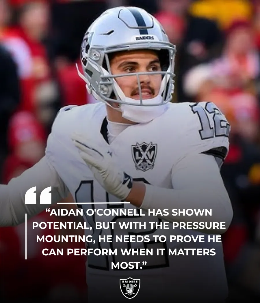 Pressure Is On Raiders' QB Aidan O'Connell to Perform