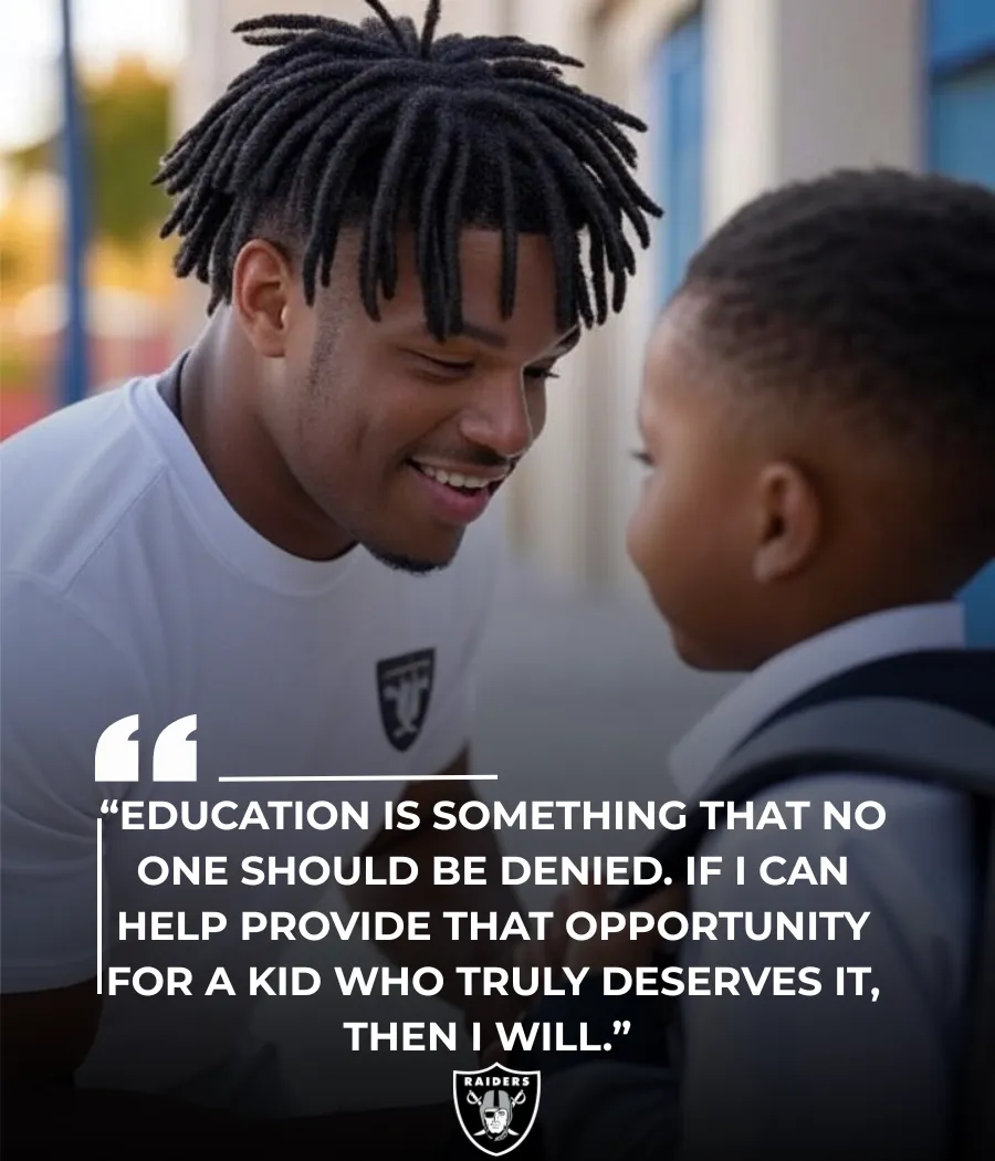 Ashton Jeanty Makes a Difference by Helping Underprivileged Boy Attend School