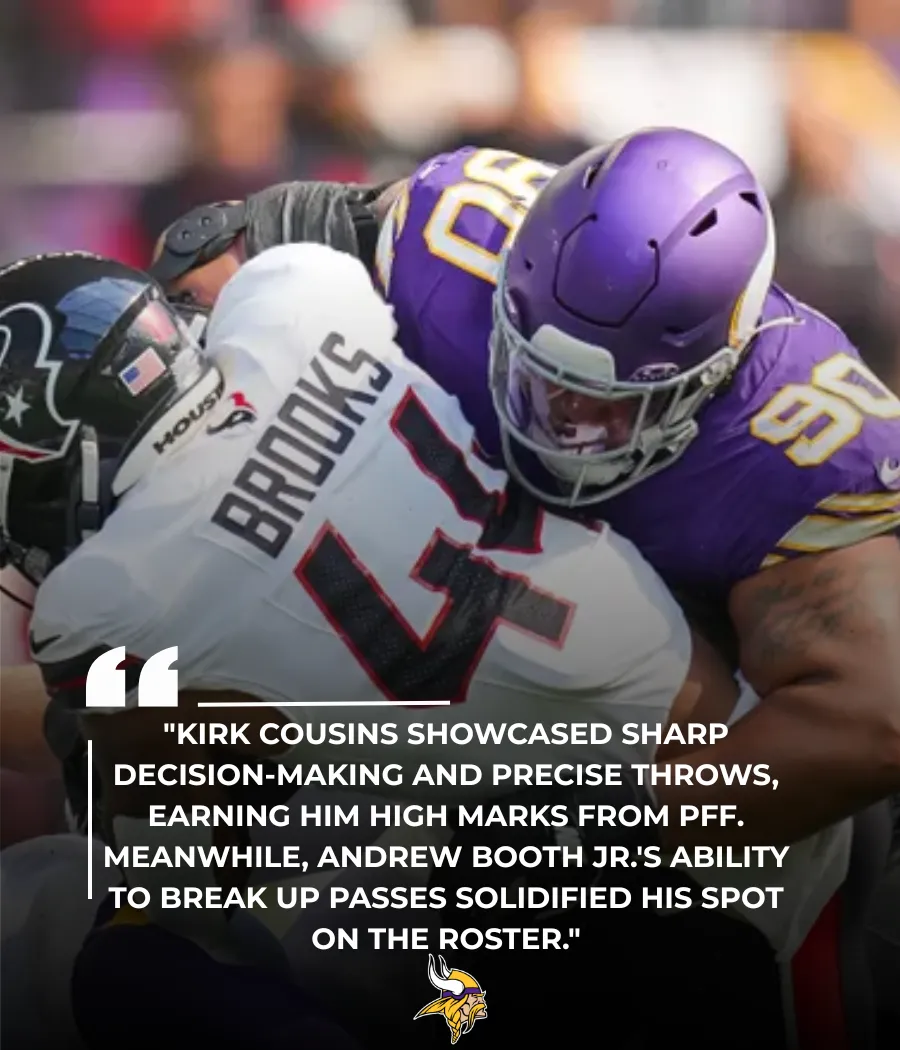Notable PFF Grades, Standouts from Vikings' Preseason Win Over Texans