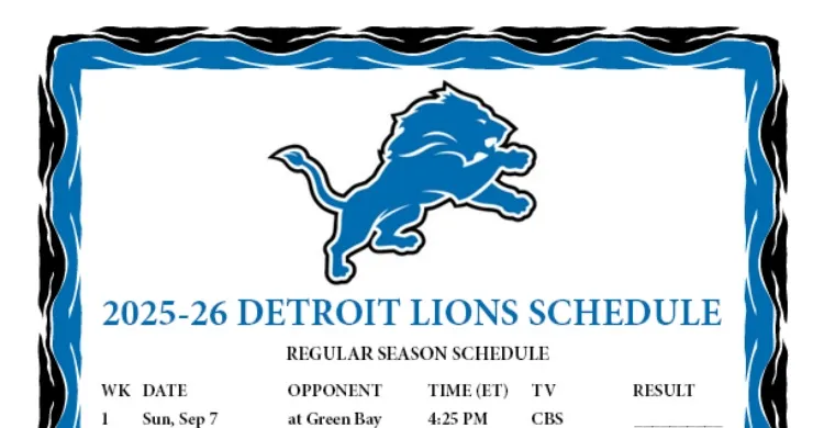 Detroit Lions unveil 2025-26 schedule: A journey full of challenges