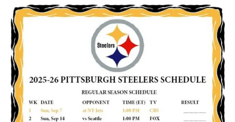 Pittsburgh Steelers unveil 2025-26 schedule: A journey full of challenges
