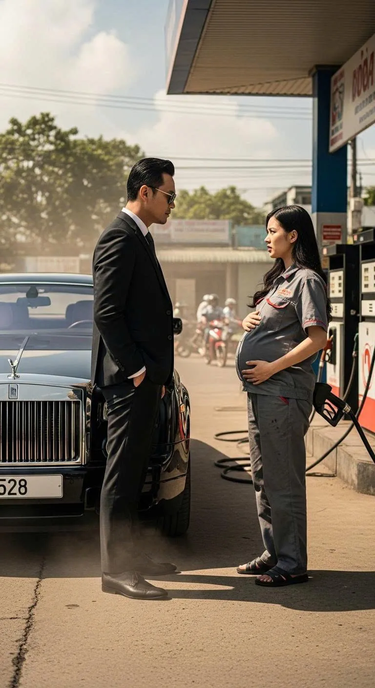 Tỷ phú nhìn chằm chằm vào người phụ nữ mang b:ầ;u đang bán xăng, sh0ck vì điều anh làm sau đó..