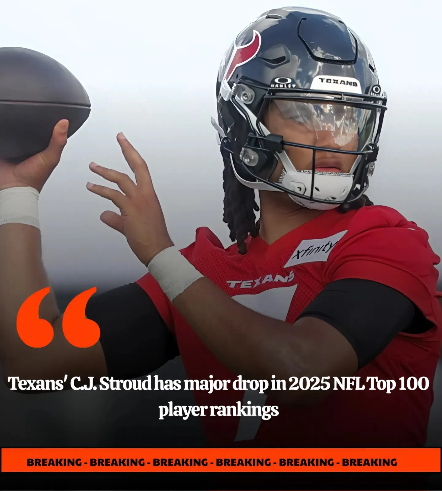 Texans' C.J. Stroud has major drop in 2025 NFL Top 100 player rankings