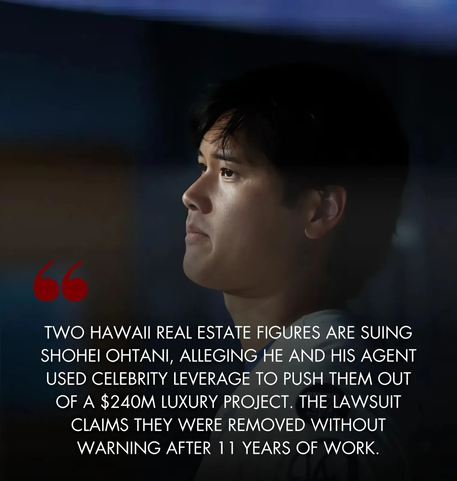Baseball Star Shohei Ohtani Hit with $240M Hawaii Luxury Project Lawsuit