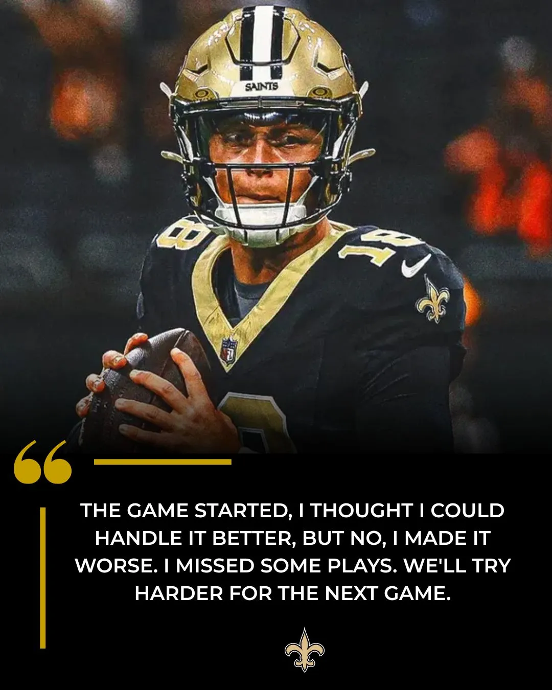 "Saints’ Spencer Rattler Admits He Was a 'Burden' to the Team Due to His Mistakes in Recent Loss"
