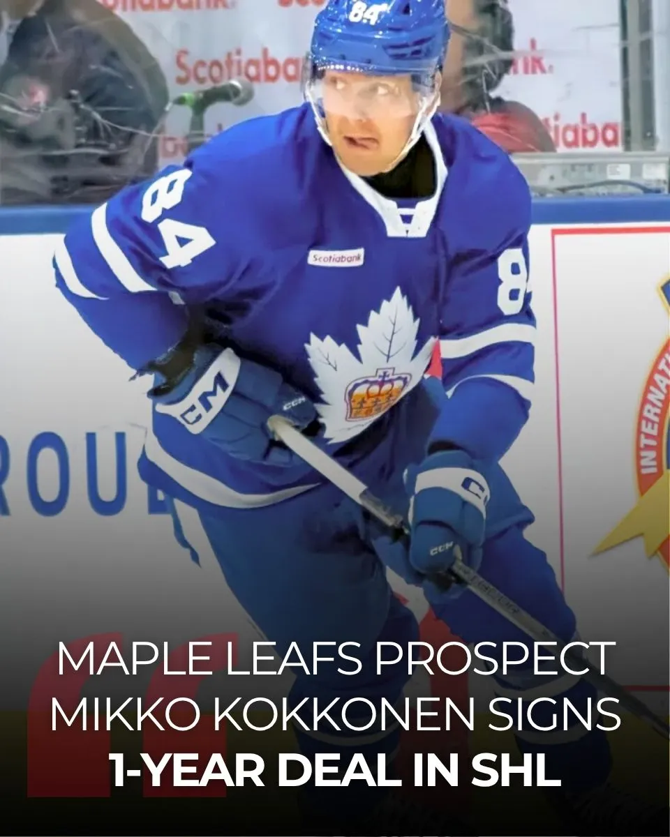 Maple Leafs prospect Mikko Kokkonen signs 1-year deal in Swedish Hockey League