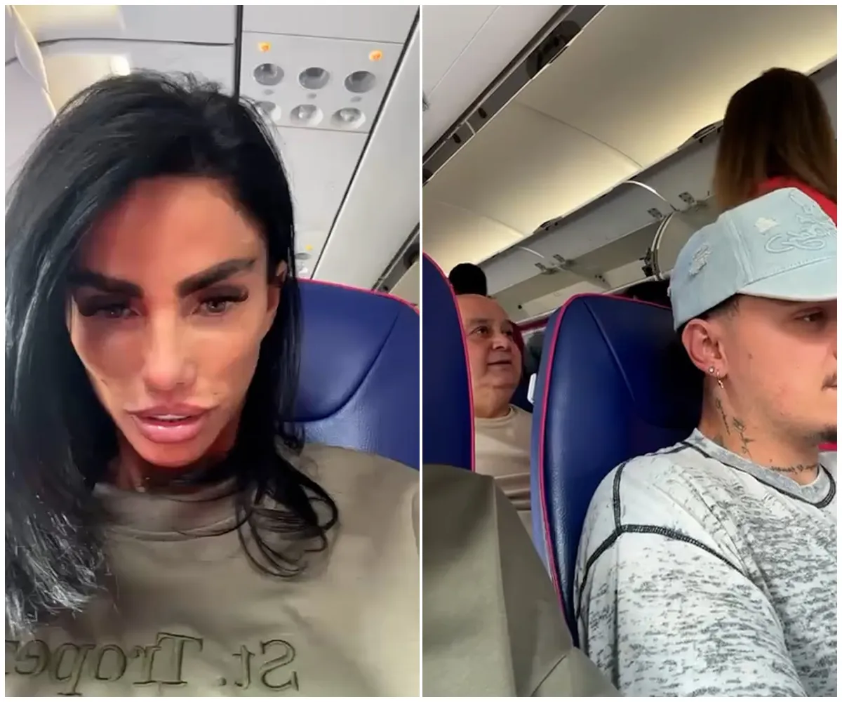 ‘I can’t think of anything worse’ — stunned plane passenger caught on camera with priceless reaction after realising he’s trapped behind Katie Price for entire flight as she jets to Turkey with JJ Slater for yet MORE surgery - suong