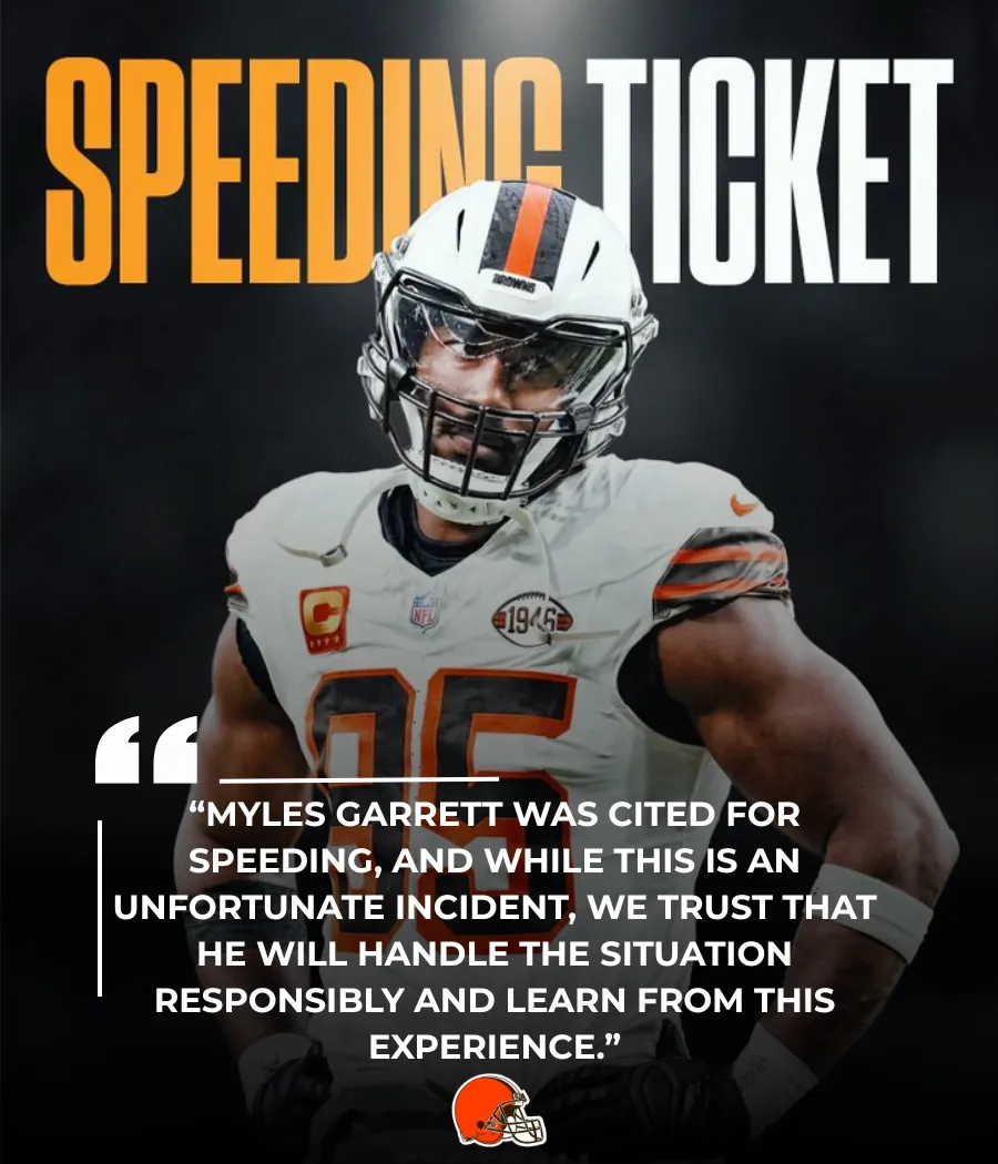 Browns DE Myles Garrett cited for 100 mph in a 60 mph zone