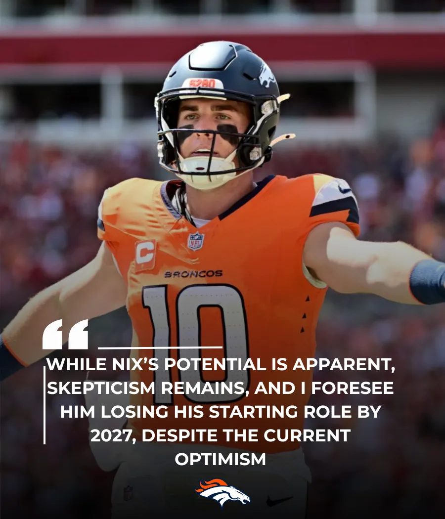 Seth Walder Predicts Bo Nix Will Lose Starting Job by 2027 Despite Current Optimism