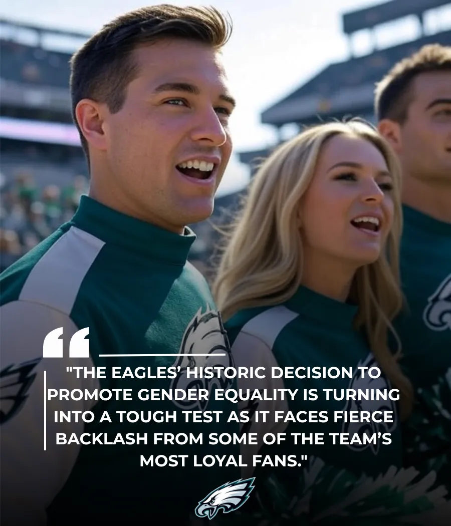 History-Making Move Backfires: Eagles Name NFL’s First Male Cheer Captain, Fans Threaten to Cancel Tickets