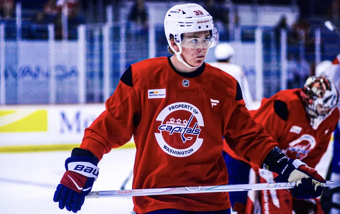 Named NCAA Rookie of the Year, Hutson is expected to join the Capitals’ roster this season