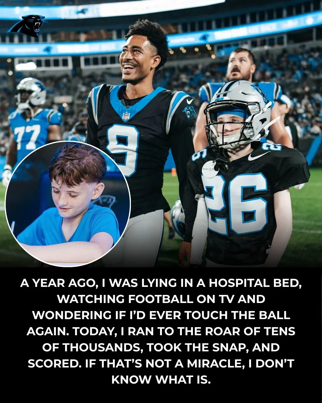 From Hospital Bed to End Zone: Jase Garland’s Miracle Moment with the Carolina Panthers
