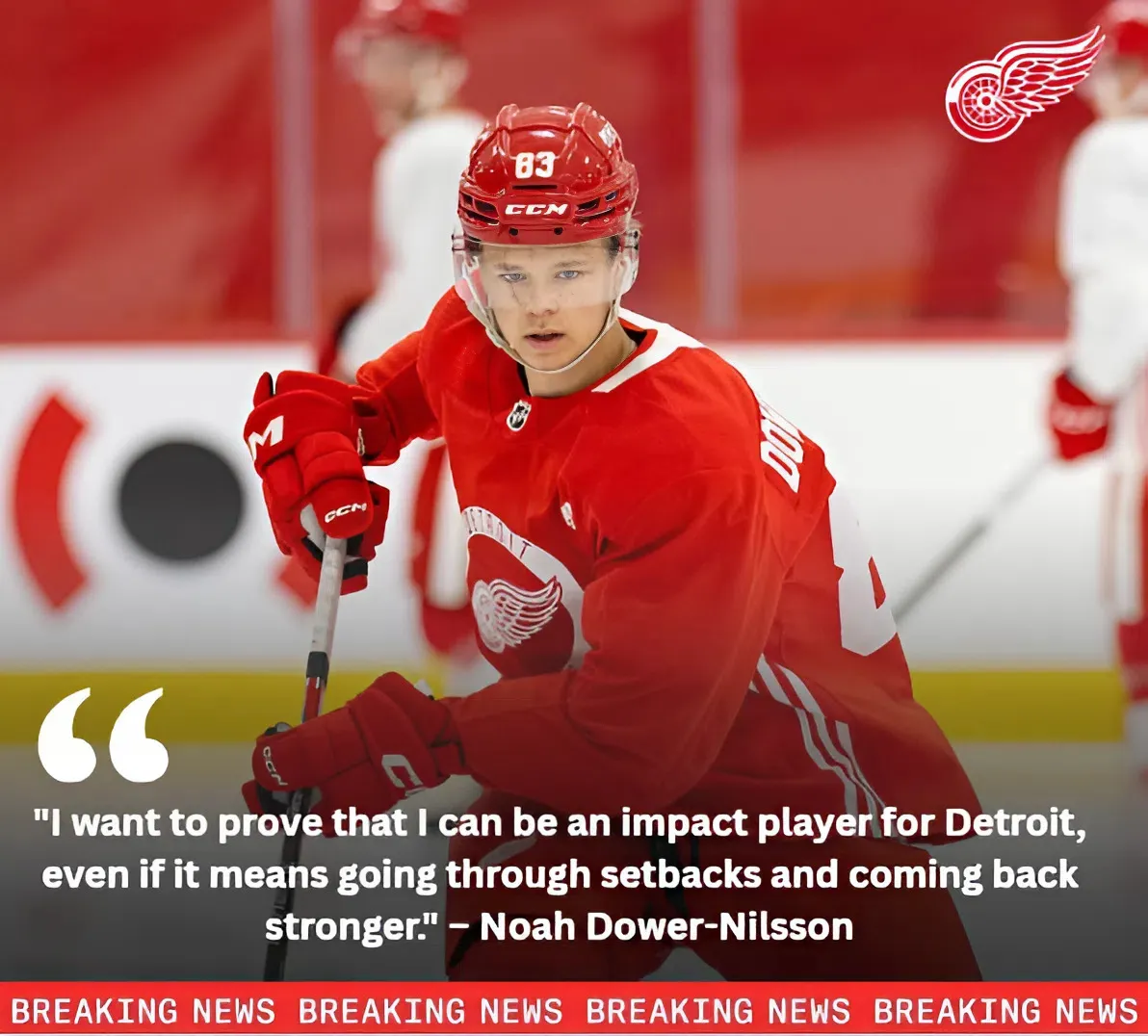 Red Wings Prospect Puts on a Show With 3 Assists in Swedish League Pre-Season Game