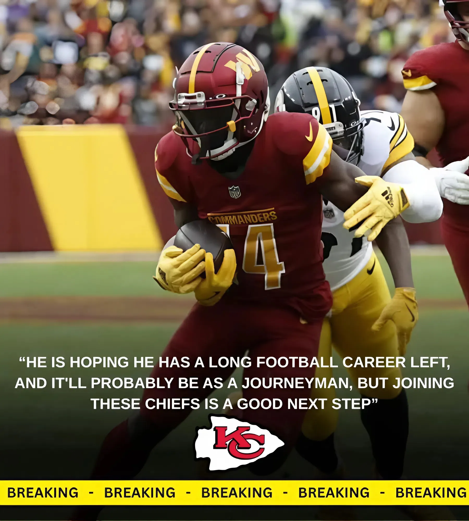 Chiefs sign former Commanders RB who is a great pass catcher
