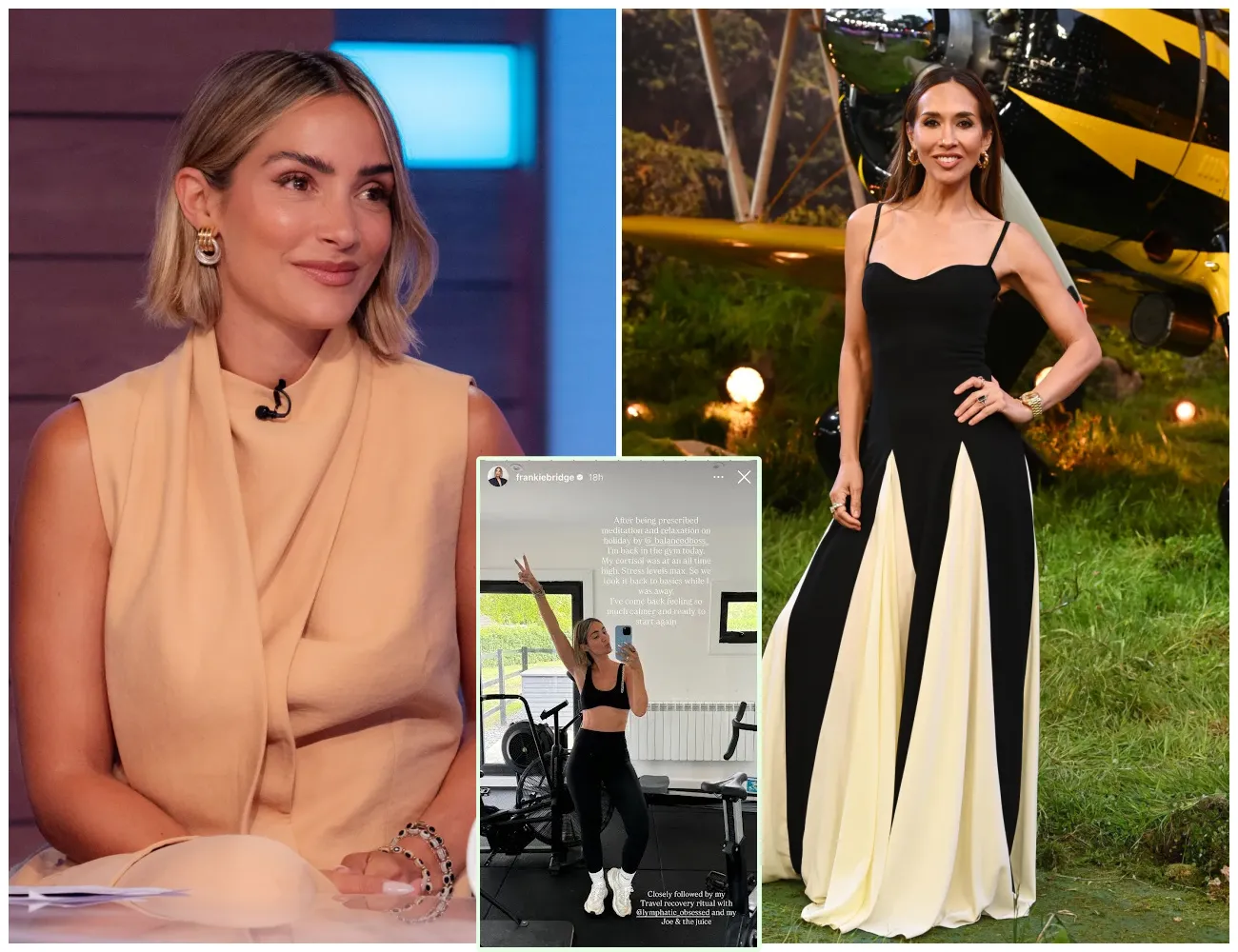 ‘My cortisol was at ...!’ — Frankie Bridge posts cryptic message about stress and recovery after holiday retreat… as whispers of behind-the-scenes tension with Rochelle Humes and Myleene Klass continue to swirl - suong