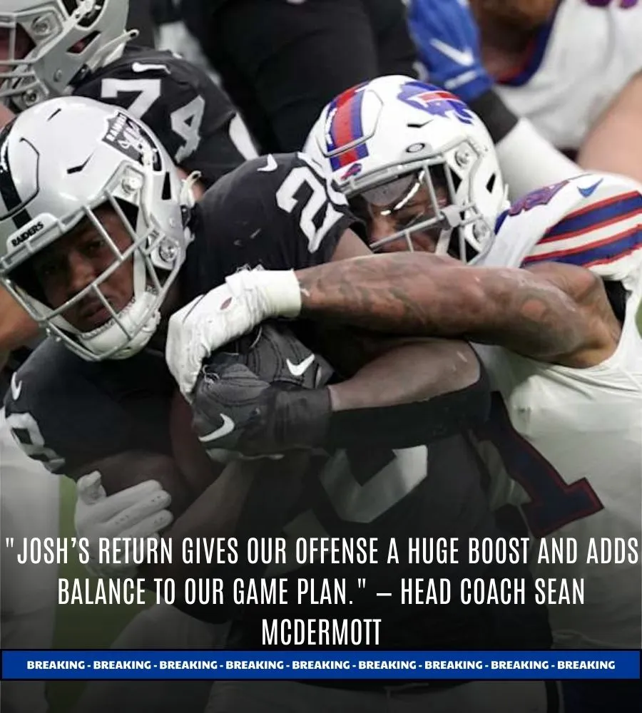 Buffalo Bills Activate RB Josh Jacobs From IR Ahead of Key AFC Matchups