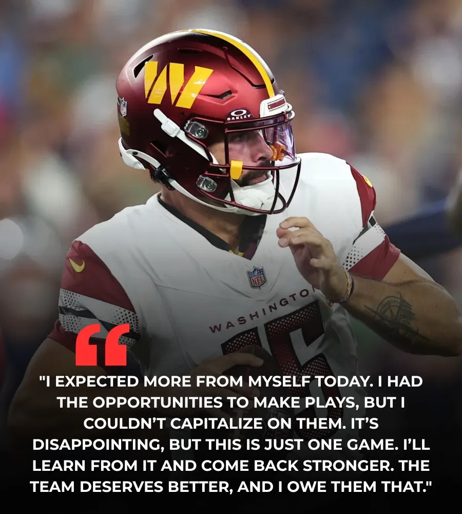 Sam Hartman takes responsibility for his performance in the preseason opener.