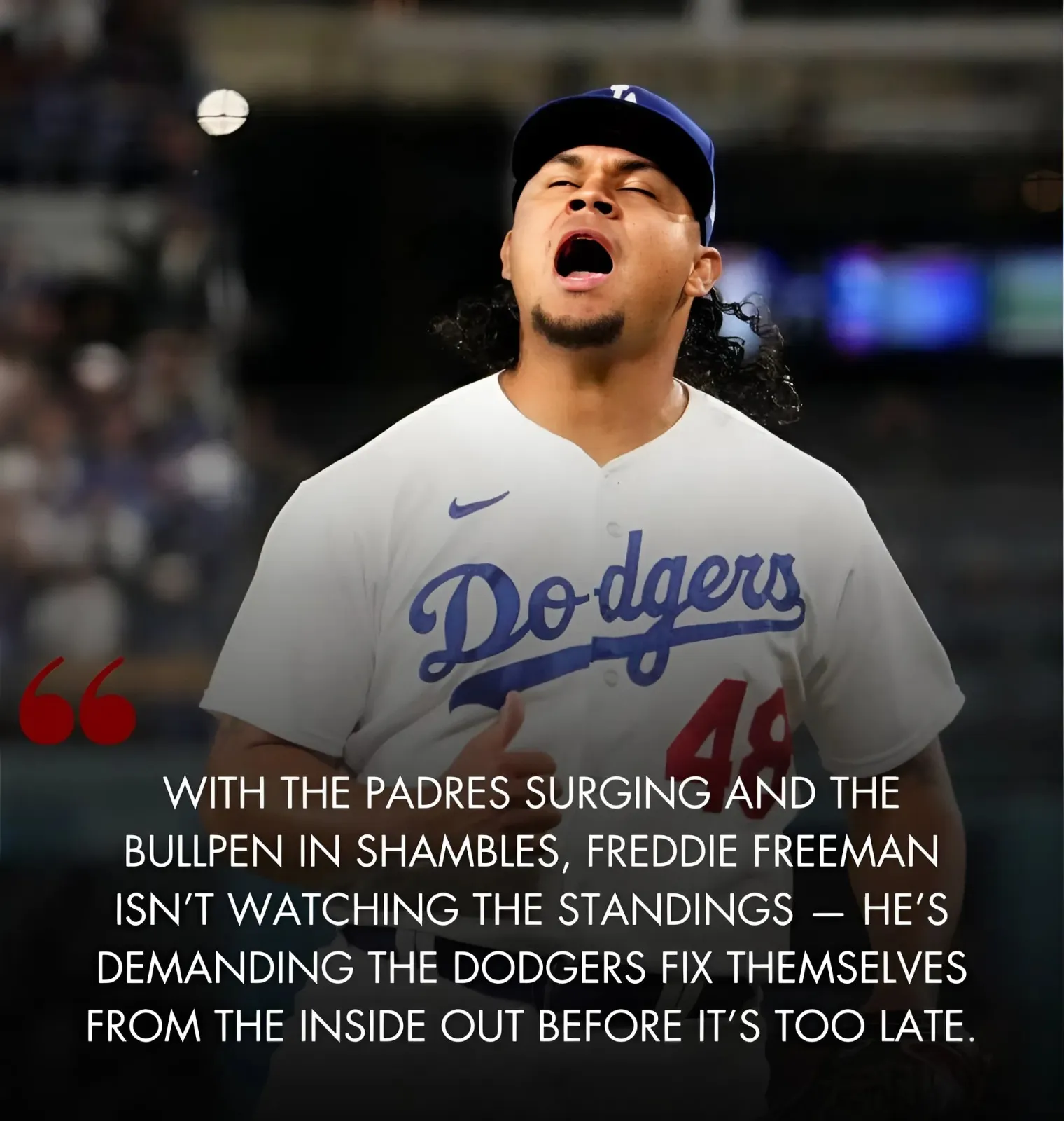 Dodgers' bullpen woes deepen as 148-strikeout clutch flamethrower ruled out for the season